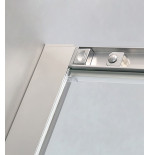 Box doccia porta nicchia 2 ante in cristallo 6mm, apertura scorrevole cm.117-120