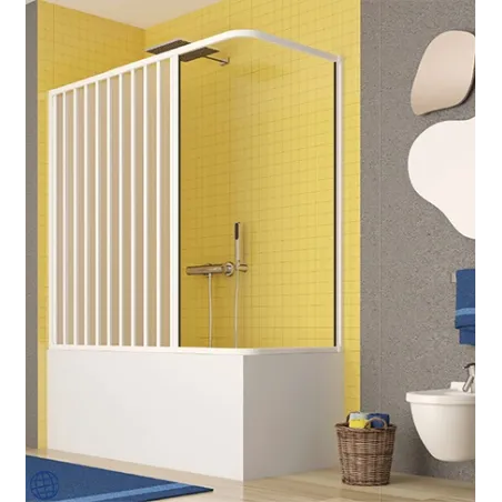 Box parete sopravasca 70 x140 soffietto apertura laterale