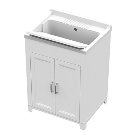 Lavatoio con mobile 60 x 50 x 85 per esterno in PVC 2 ante