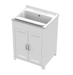 Lavatoio con mobile 60 x 50 x 85 per esterno in PVC 2 ante