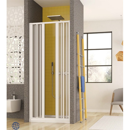 Porta nicchia per doccia cm 100 soffietto apertura centrale
