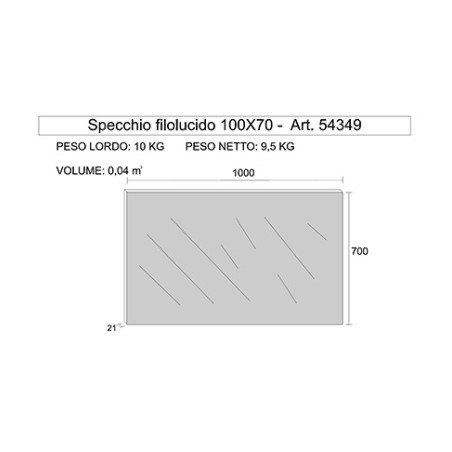 Mobile bagno sospeso Free rovere bruges,cm 100,lavabo e specchio filo lucido