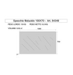 Mobile bagno sospeso Free rovere bruges,cm 100,lavabo e specchio filo lucido