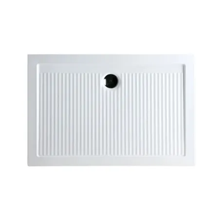 Piatto doccia 80x120 rettangolare in ceramica bianca, modello Ferdy Azzurra