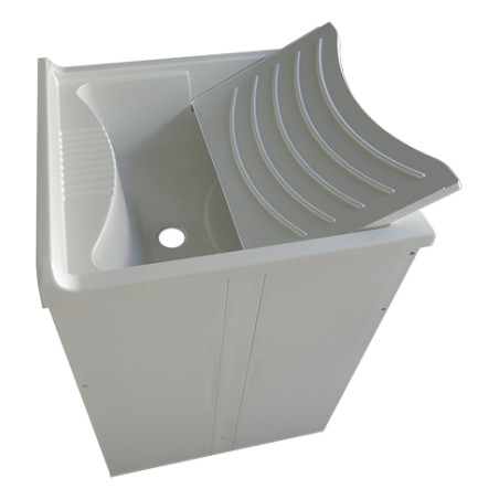 Mobile lavatoio con vasca lavapanni in resina 60 x 50 2 ante