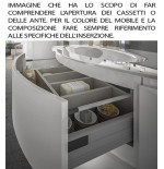 Mobile bagno Vague antracite,cm 138, con doppio lavabo e una colonna