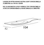 Mobile bagno sospeso Vague bianco, cm 104, specchio a led, lavabo e colonna
