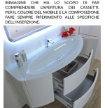 Mobile bagno sospeso Eden rovere scuro, cm 120, solo base e lavabo in vetro