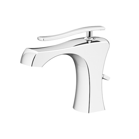 Miscelatore monocomando rubinetto per lavabo con piletta di scarico, Gattoni Icarus, colore cromo