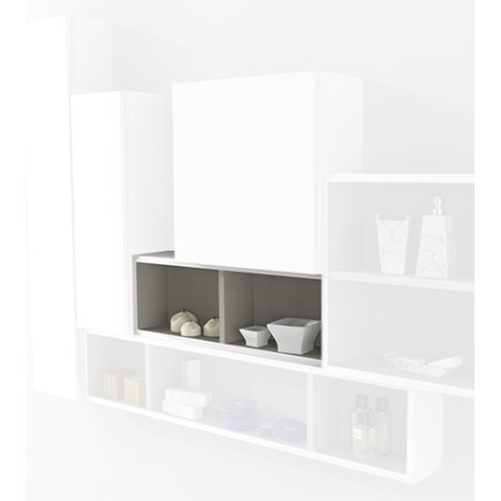 Pensile colonna a giorno 60x12x20 bianco lucido complemento d'arredo antigraffio