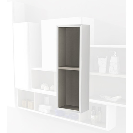Pensile colonna a giorno 60x12x20 bianco lucido complemento d'arredo antigraffio