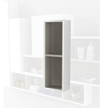 Pensile colonna a giorno 60x12x20 bianco lucido complemento d'arredo antigraffio