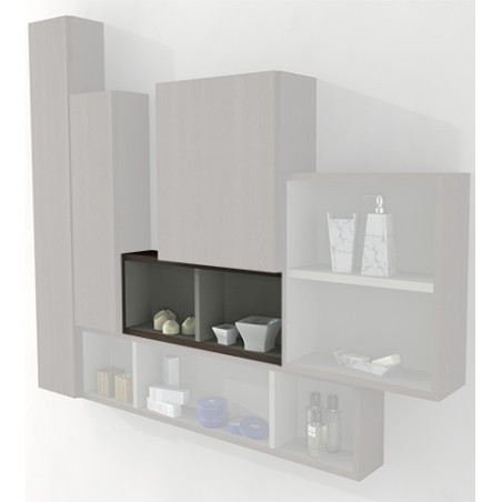 Pensile colonna a giorno 60x12x20 rovere complemento d'arredo antigraffio