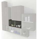 Pensile colonna a giorno 60x12x20 rovere complemento d'arredo antigraffio