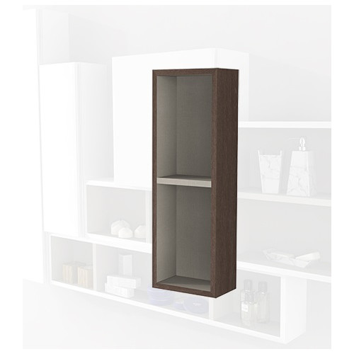 Pensile colonna a giorno 60x12x20 rovere complemento d'arredo antigraffio