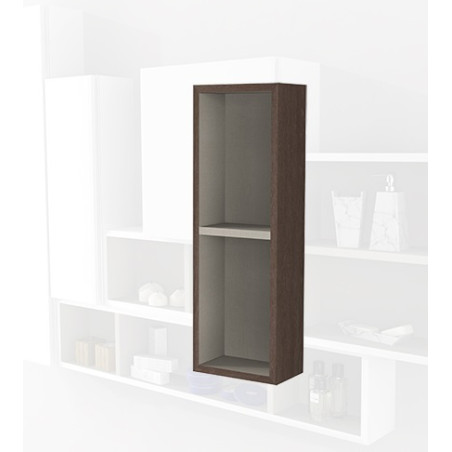 Pensile colonna a giorno 60x12x20 rovere complemento d'arredo antigraffio