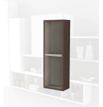 Pensile colonna a giorno 60x12x20 rovere complemento d'arredo antigraffio