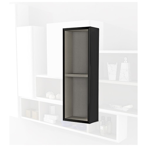 Pensile colonna a giorno 60x12x20 nero lucido complemento d'arredo antigraffio