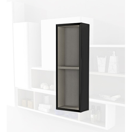 Pensile colonna a giorno 60x12x20 nero lucido complemento d'arredo antigraffio
