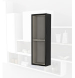 Pensile colonna a giorno 60x12x20 nero lucido complemento d'arredo antigraffio