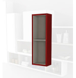Pensile colonna a giorno 60x12x20 rosso complemento d'arredo antigraffio