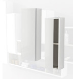 Pensile colonna 60x12x20 bianco lucido complemento d'arredo antigraffio
