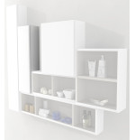 Pensile colonna 60x12x20 bianco lucido complemento d'arredo antigraffio