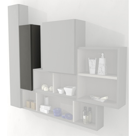 Pensile colonna 60x12x20 grigio talpa complemento d'arredo antigraffio