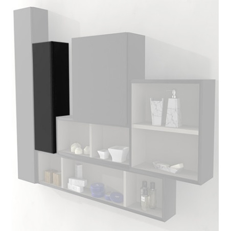 Pensile colonna 60x12x20 nero lucido complemento d'arredo antigraffio