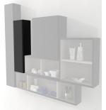 Pensile colonna 60x12x20 nero lucido complemento d'arredo antigraffio