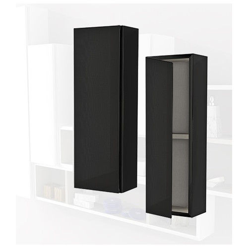 Pensile colonna 60x12x20 nero lucido complemento d'arredo antigraffio