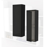 Pensile colonna 60x12x20 nero lucido complemento d'arredo antigraffio