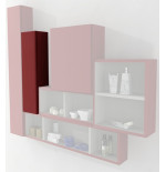 Pensile colonna 60x12x20 rosso complemento d'arredo antigraffio