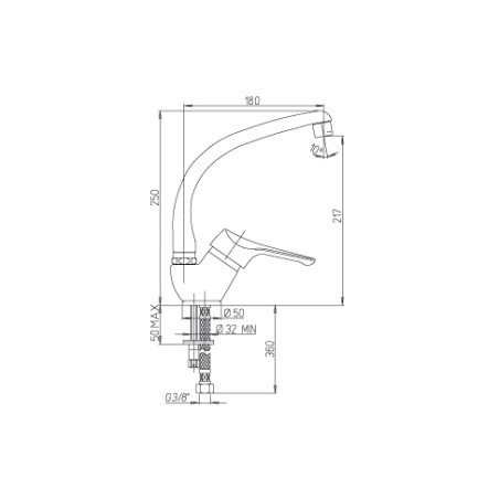 Mobile sottolavello 2 ante completo di lavello inox cm.100 e miscelatore Paini