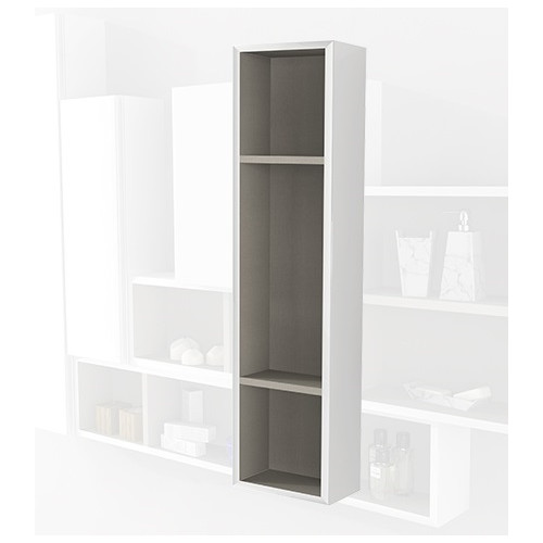 Pensile colonna a giorno 20x100x12 bianco lucido complemento arredo antigraffio
