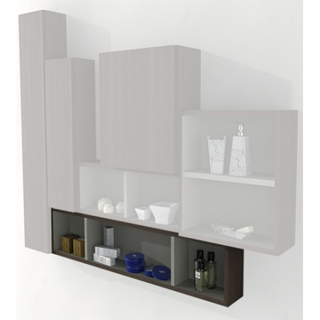 Pensile colonna a giorno 20x100x12 rovere complemento arredo antigraffio