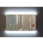 Specchiera specchio bagno filo lucido, retroilluminato a led, accensione con sensore touch, misura cm.70x100