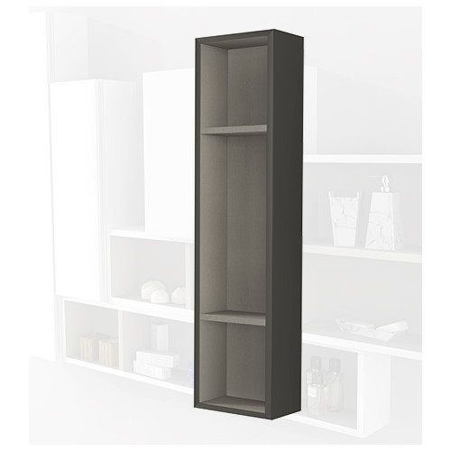 Pensile colonna a giorno 20x100x12 grigio talpa complemento arredo antigraffio