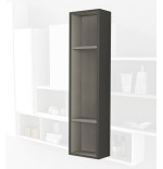 Pensile colonna a giorno 20x100x12 grigio talpa complemento arredo antigraffio