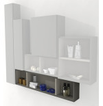 Pensile colonna a giorno 20x100x12 grigio talpa complemento arredo antigraffio