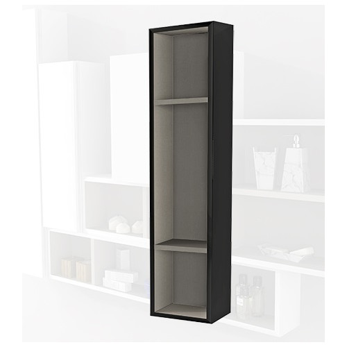 Pensile colonna a giorno 20x100x12 nero lucido complemento arredo antigraffio