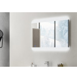 Specchiera specchio bagno filo lucido, retroilluminato a led, accensione con sensore touch, misura cm.70x100