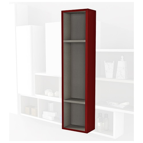Pensile colonna a giorno 20x100x12 rosso complemento d'arredo antigraffio