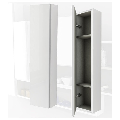 Pensile colonna 100x14x20 bianco lucido complemento d'arredo antigraffio