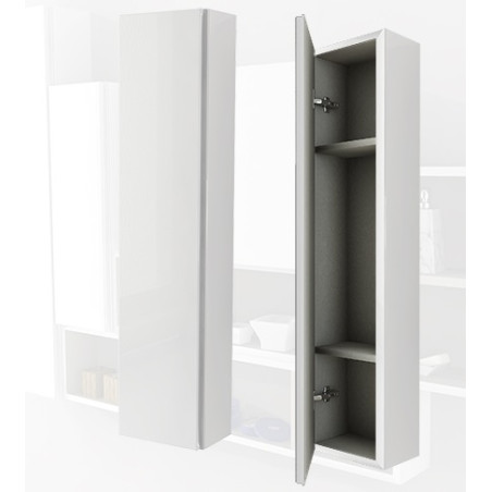 Pensile colonna 100x14x20 bianco lucido complemento d'arredo antigraffio