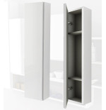 Pensile colonna 100x14x20 bianco lucido complemento d'arredo antigraffio