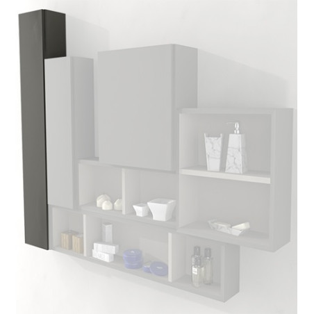 Pensile colonna 100x14x20 grigio talpa complemento d'arredo antigraffio
