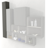 Pensile colonna 100x14x20 grigio talpa complemento d'arredo antigraffio