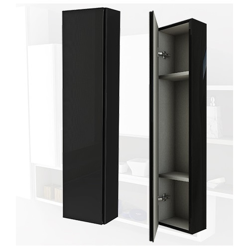 Pensile colonna 100x14x20 nero lucido complemento d'arredo antigraffio