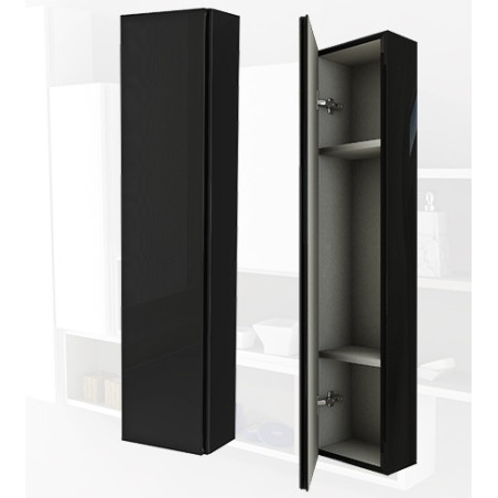 Pensile colonna 100x14x20 nero lucido complemento d'arredo antigraffio